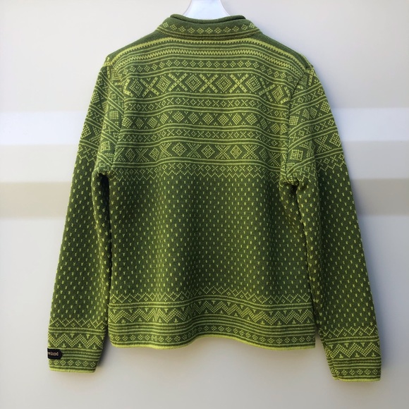 SKJAEVELAND green knit ski sweater - Picture 5 of 6